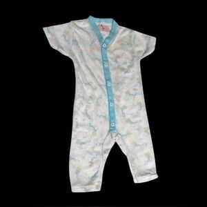 Curity 60s Baby Bear Vintage One Piece Sz 6-12 M